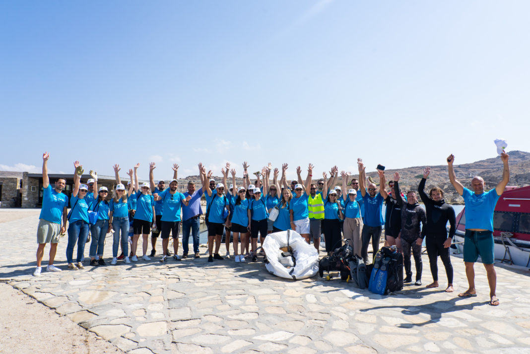 Παράκτιος και υποβρύχιος εθελοντικός καθαρισμός στο νησί της Δήλου από τους Ομίλους Εταιρειών ΟΦΕΤ & V GROUP