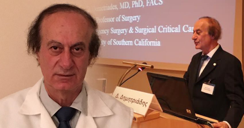 Δρ Δημητριάδης Καθ. Χειρουργικής στο Λος Άντζελες: Να μάθουμε να ζούμε με την πανδημία για να γίνει πιο εύκολο"
