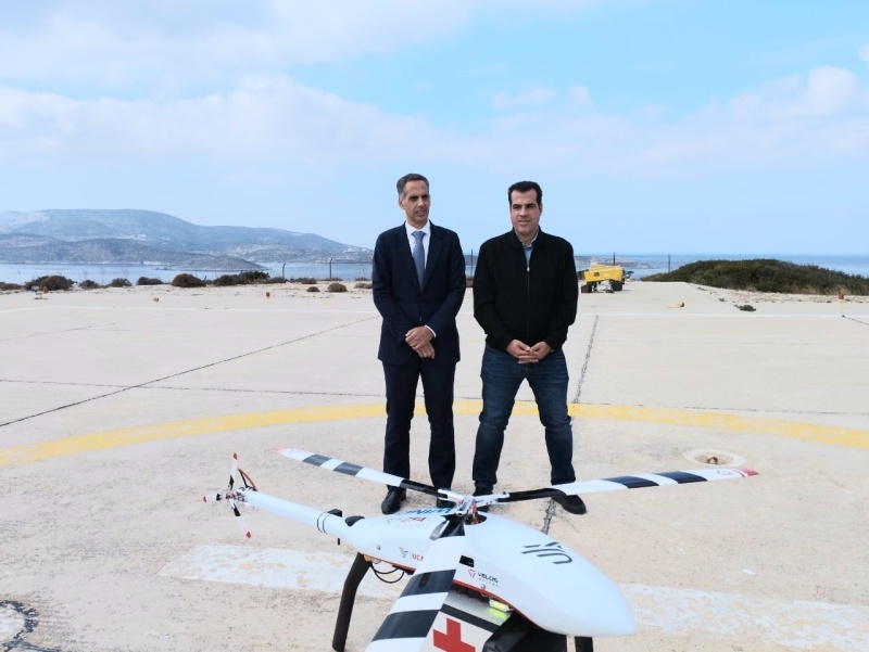 Μεταφορά υγειονομικού υλικού μέσω drone στις Μικρές Κυκλάδες