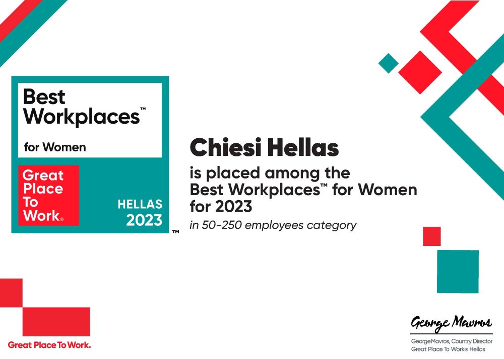 Healthstories H Chiesi Hellas στη λίστα των καλύτερων εργοδοτών για τις γυναίκες