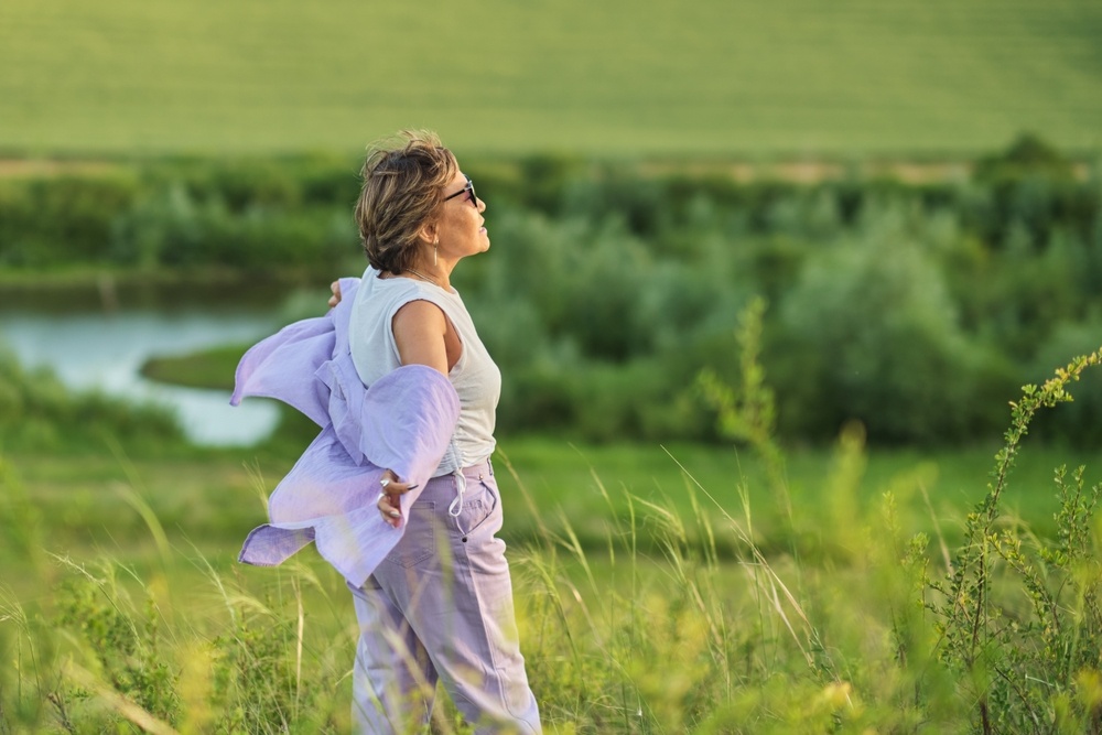 Elderly,Woman,Appreciating,Nature,,Symbolizing,The,Tranquil,Journeys,Tailored,For lifestyle medicine